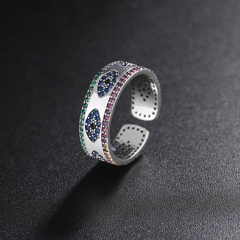 Light Luxury Ring With Colorful Diamonds - AmiraMart