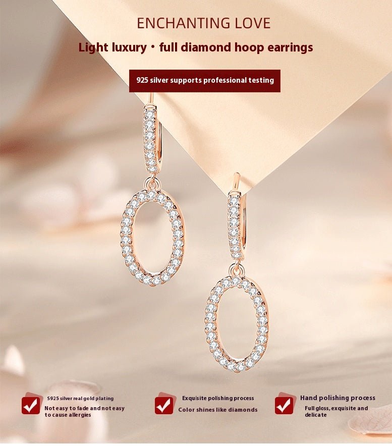 Light Luxury Style Ring Ear Clip Women - AmiraMart