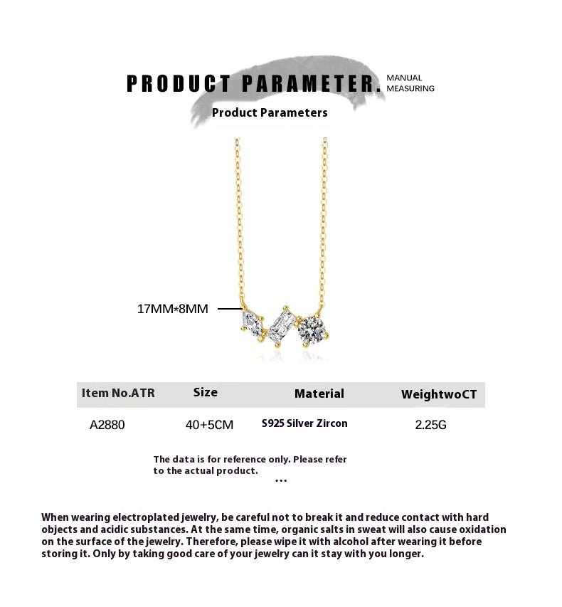 Light Luxury Zircon Necklace - AmiraMart