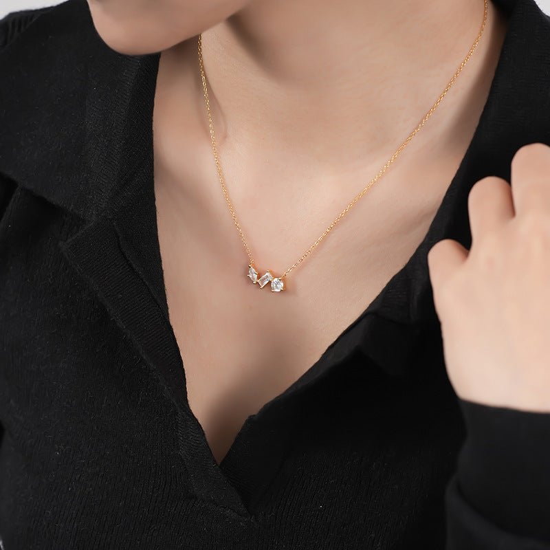 Light Luxury Zircon Necklace - AmiraMart