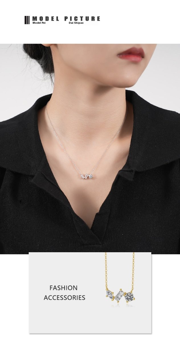 Light Luxury Zircon Necklace - AmiraMart