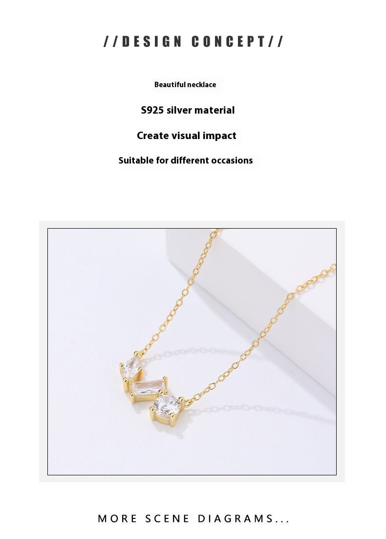 Light Luxury Zircon Necklace - AmiraMart