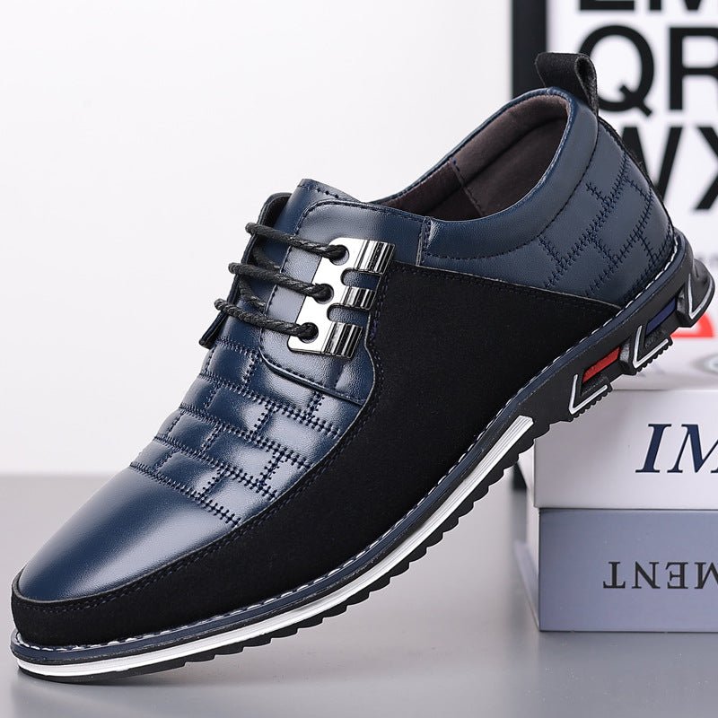 Lightweight Casual Regular Men's Lace Up Leather Shoes - AmiraMart