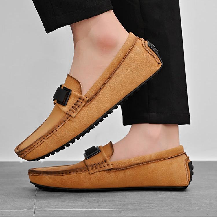Lightweight Plus Size Cowhide Casual Shoes - AmiraMart