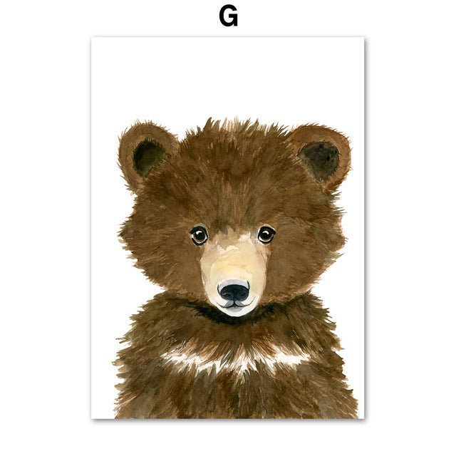 Lion Tiger Animal Hanging Painting Canvas Painting - AmiraMart