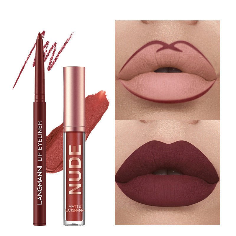 Lip Liner And Lipstick Makeup 12 Pcs Set - AmiraMart