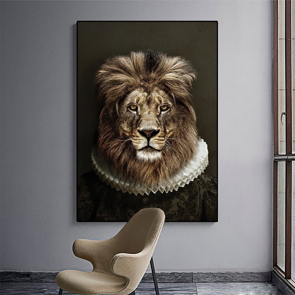 Living Room Decor Wall Decor Black Wildlife Canvas Poster Print - AmiraMart