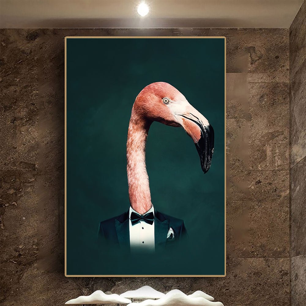 Living Room Decor Wall Decor Black Wildlife Canvas Poster Print - AmiraMart
