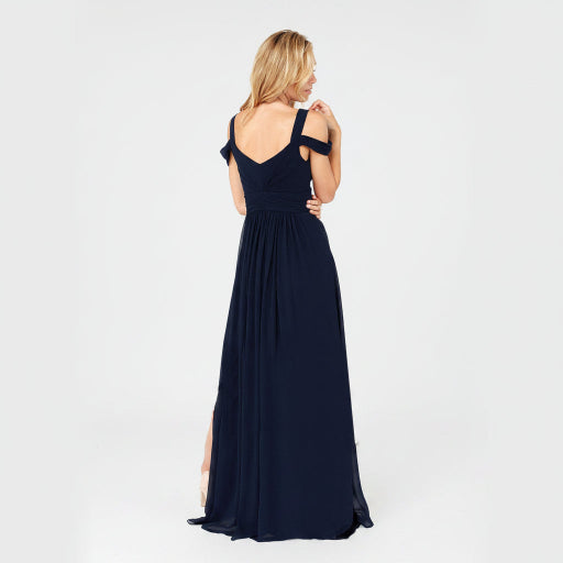 Long Floor Length Elegant Greek Style Pleated Dress - AmiraMart