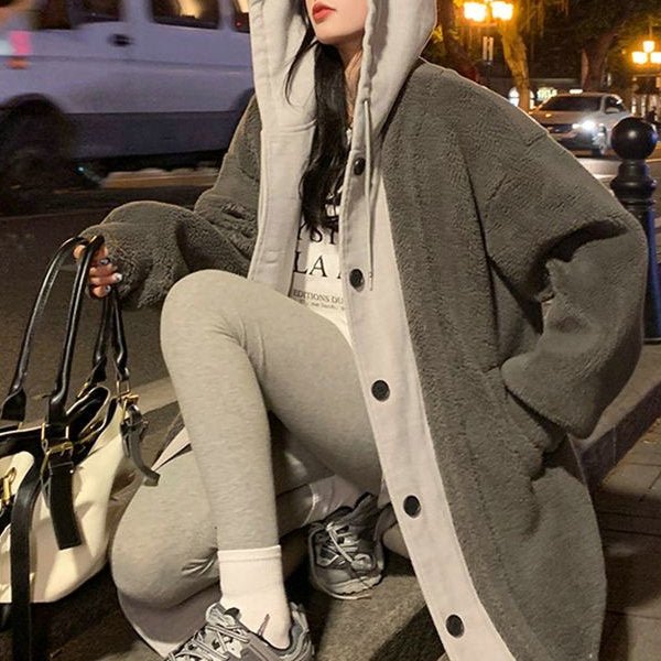 Long Hooded Dress Coat - AmiraMart