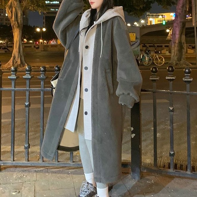 Long Hooded Dress Coat - AmiraMart