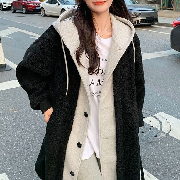 Long Hooded Dress Coat - AmiraMart