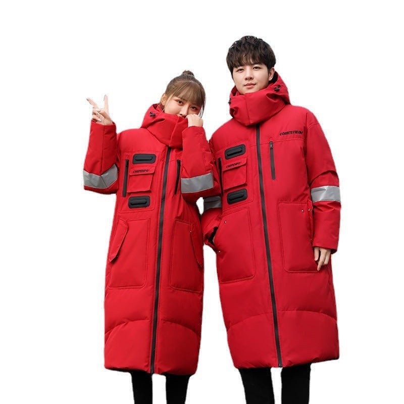 Long Over - the - knee Polyester Down Jacket - AmiraMart