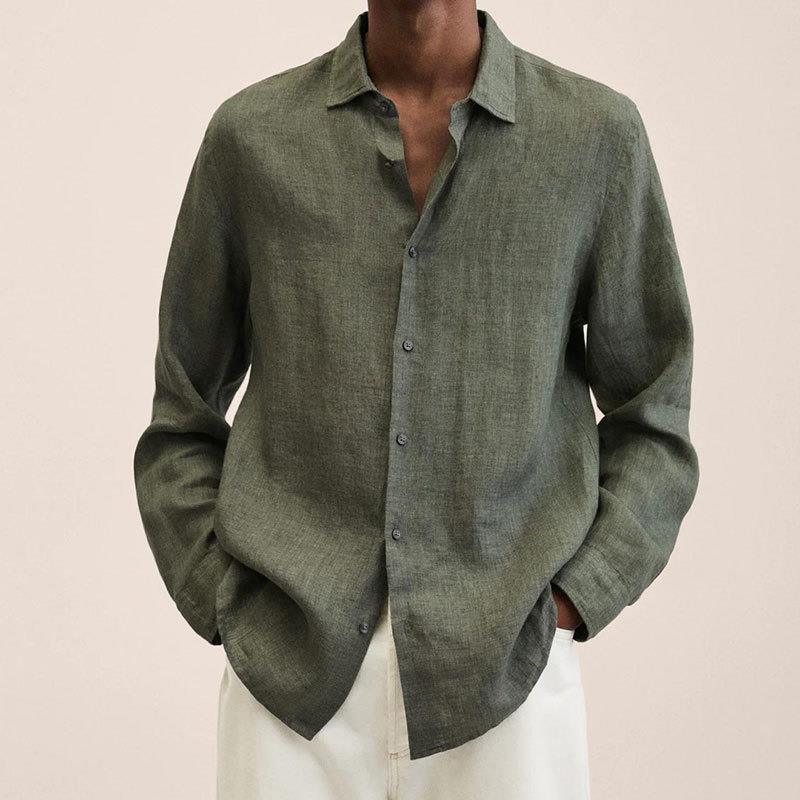 Long Sleeve Lapel Shirt - AmiraMart
