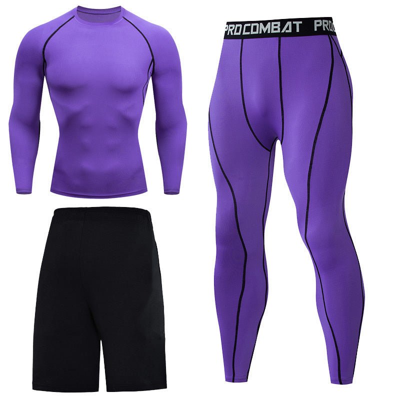 Long Sleeve Men's Fitness Clothes - AmiraMart