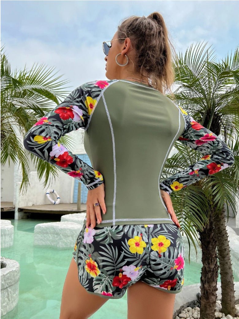 Long - Sleeve Sunscreen Diving Suit Swimsuit - AmiraMart