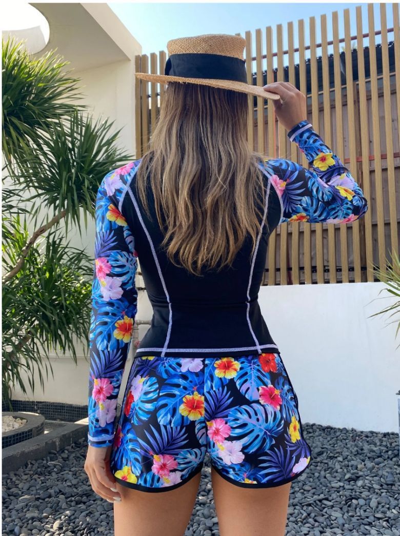 Long - Sleeve Sunscreen Diving Suit Swimsuit - AmiraMart