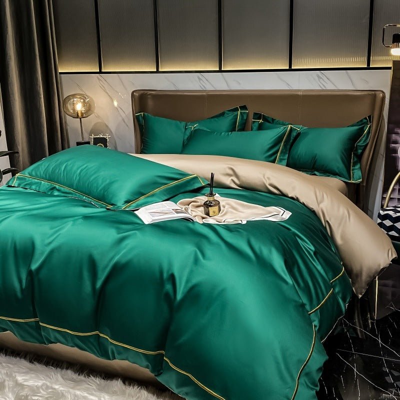 Long Staple Cotton 4 - piece Hotel Style Quilt Set - AmiraMart