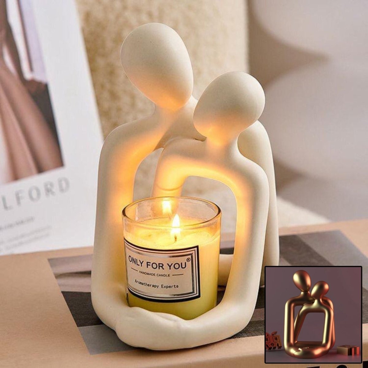 Loving Couple Resin Statue - AmiraMart