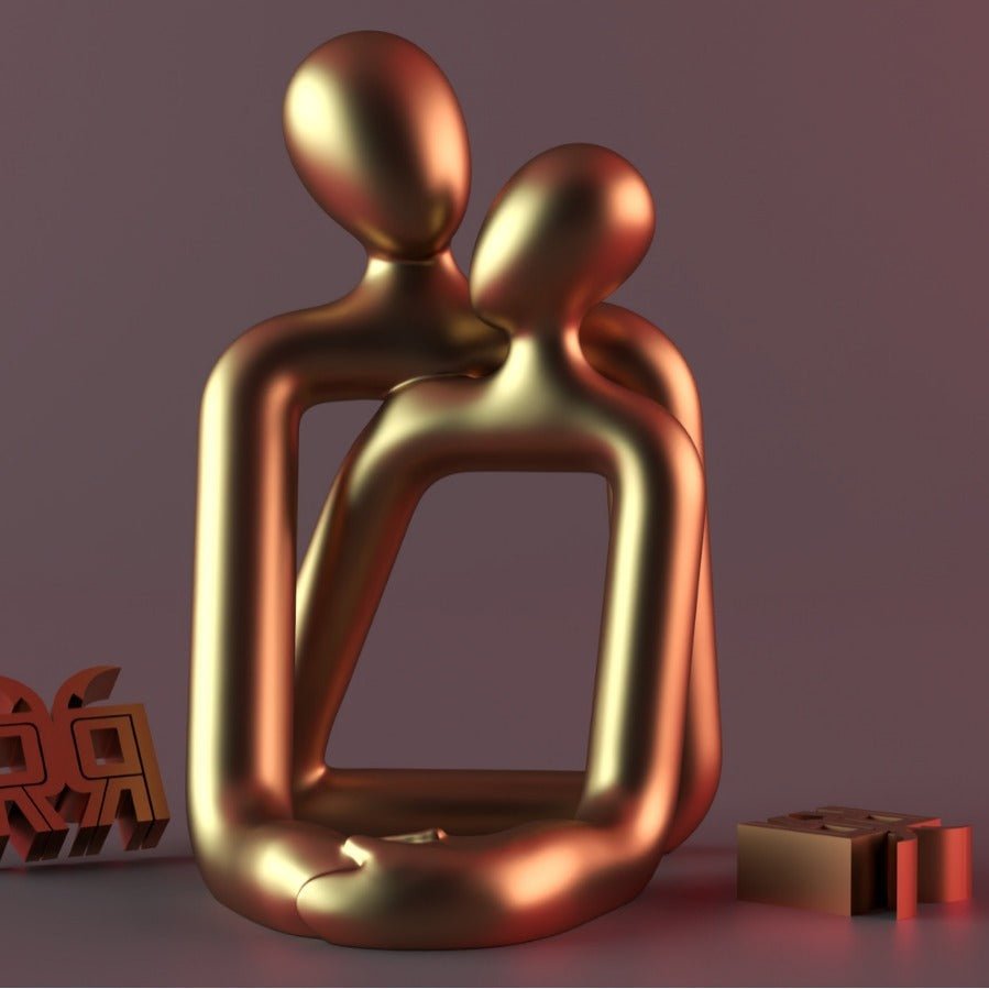 Loving Couple Resin Statue - AmiraMart