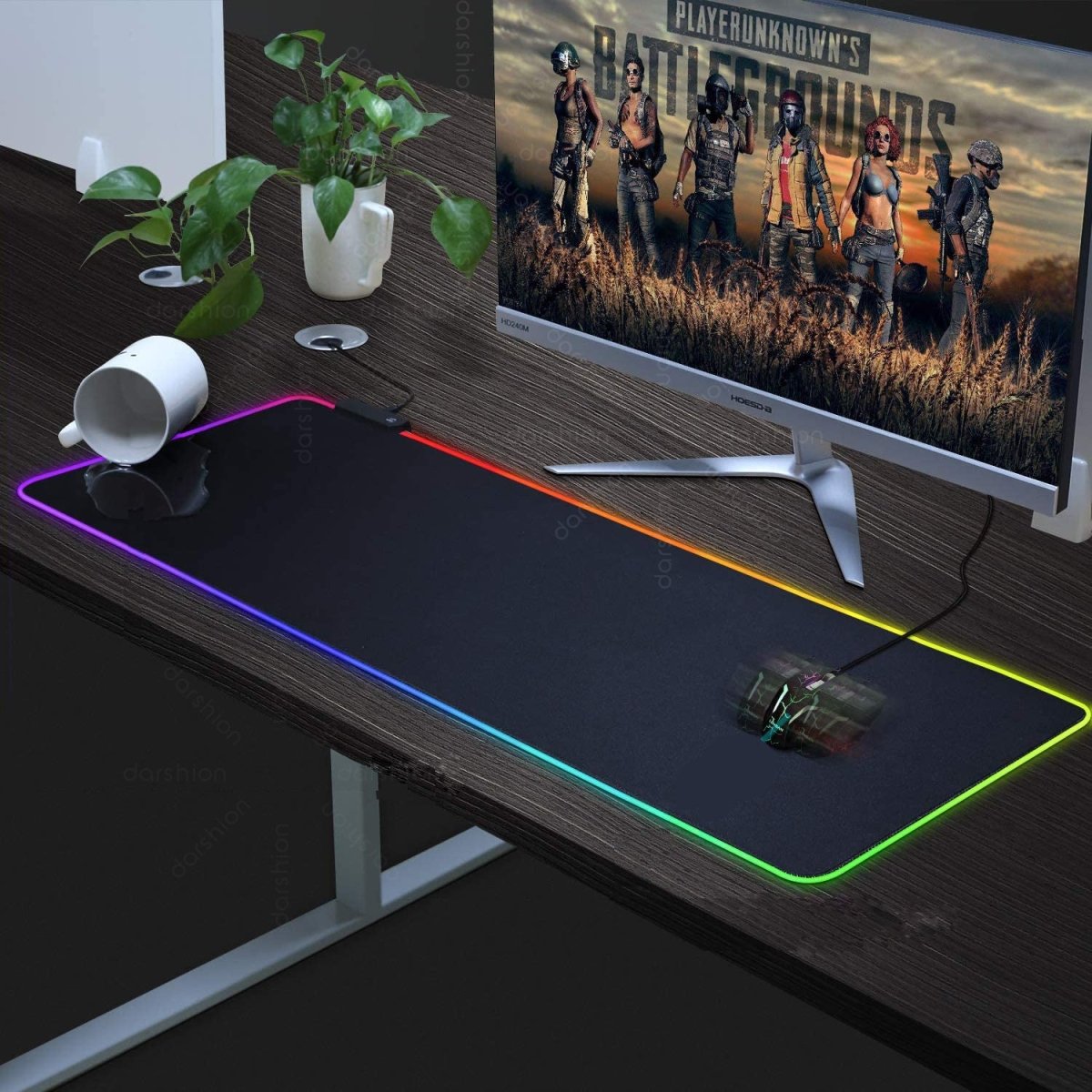 Luminous RGB Mouse Pad Luminous Symphony Game LED Rubber Table Mat - AmiraMart