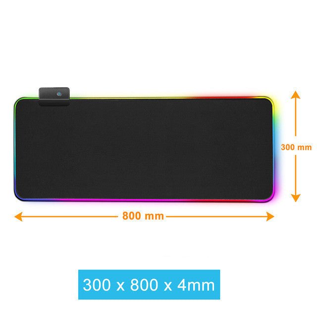 Luminous RGB Mouse Pad Luminous Symphony Game LED Rubber Table Mat - AmiraMart