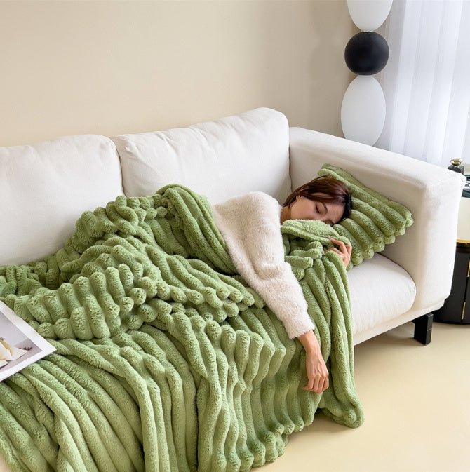 Luxury Rabbit Fur Blanket – Double - Sided Velvet & Ultra - Warm - AmiraMart
