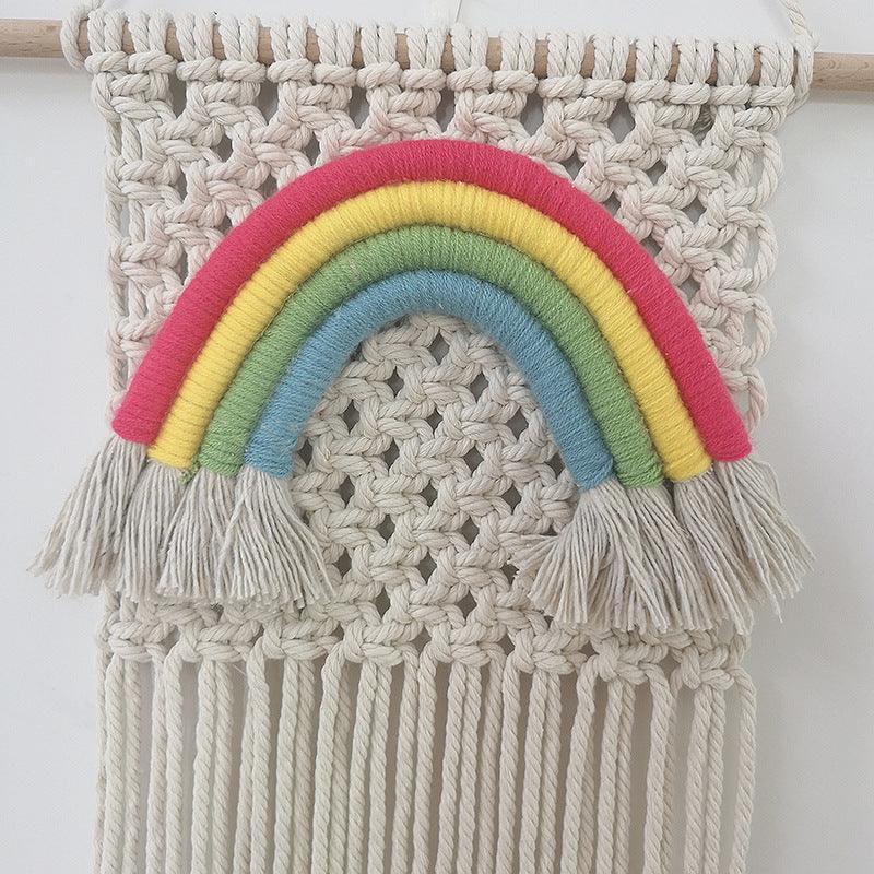 Macrame Rainbow Hand - woven Tapestry Nordic Style - AmiraMart
