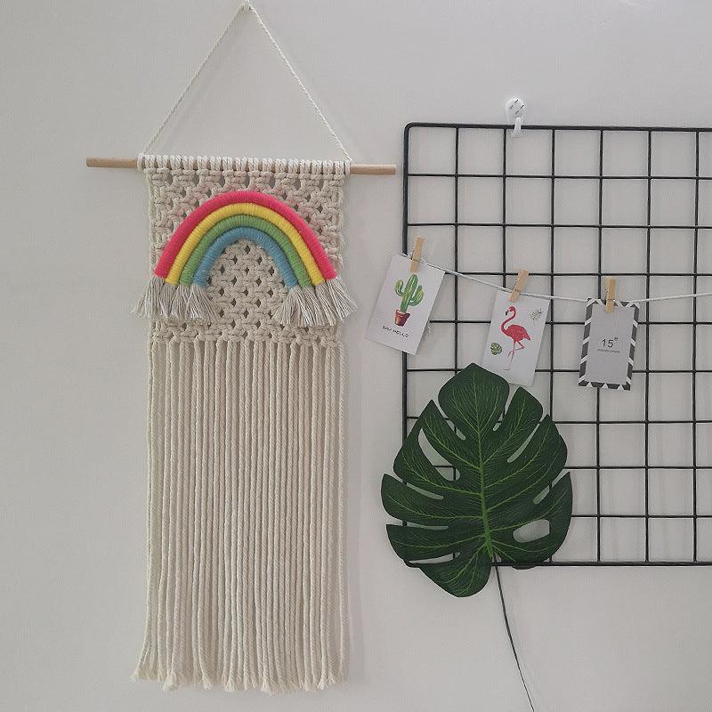 Macrame Rainbow Hand - woven Tapestry Nordic Style - AmiraMart