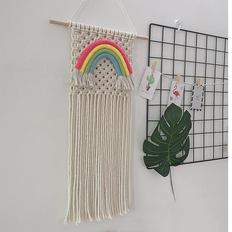 Macrame Rainbow Hand - woven Tapestry Nordic Style - AmiraMart