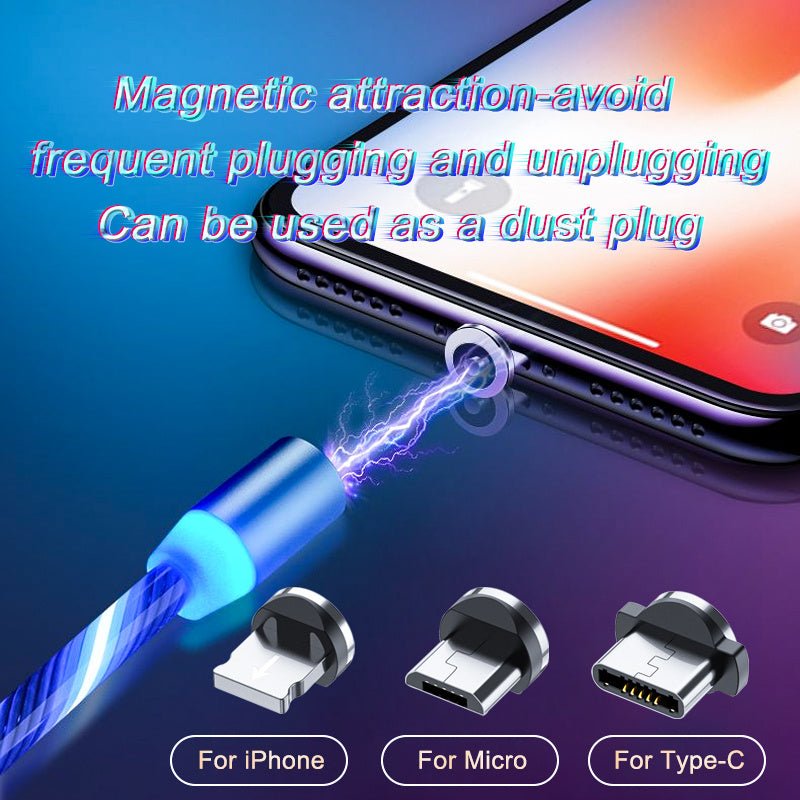 LED Magnet Charger Type - C Cable - AmiraMart