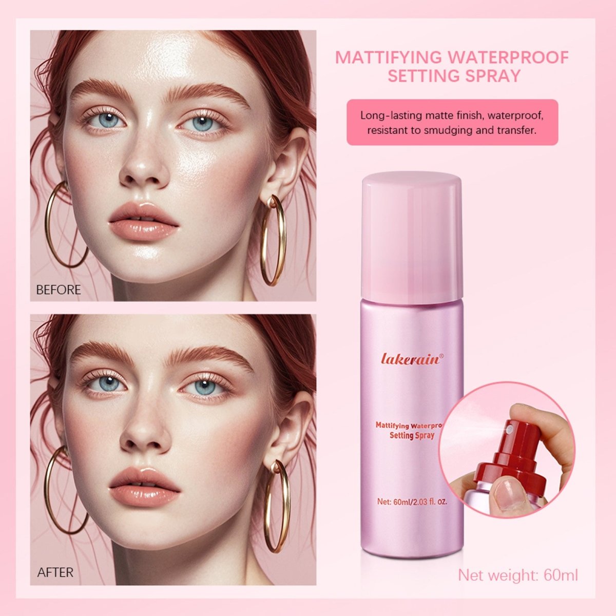 Makeup Mist Spray Long - lasting Matte Makeup Effect Waterproof - AmiraMart