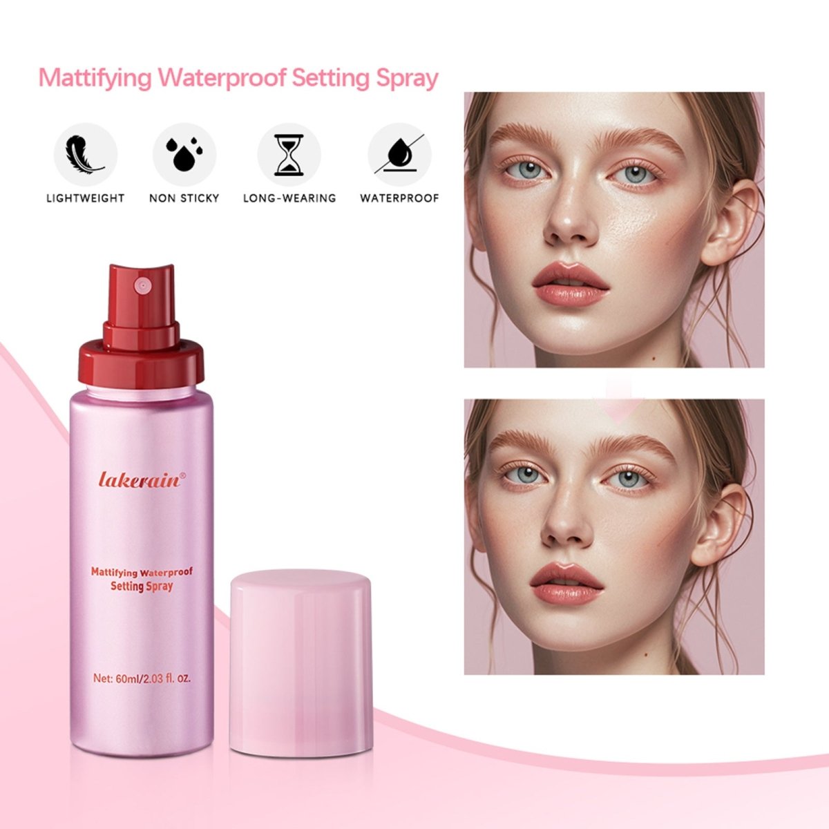 Makeup Mist Spray Long - lasting Matte Makeup Effect Waterproof - AmiraMart