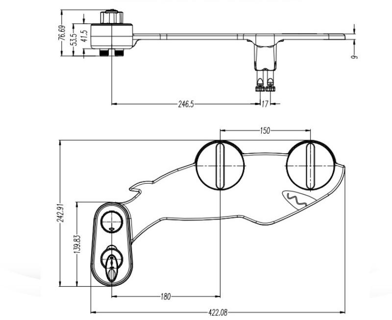 Manually Adjustable Bidet And Mechanical Bidet - AmiraMart