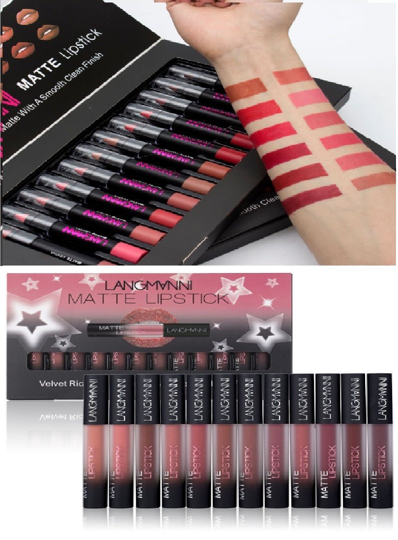 Waterproof Long - lasting Velvet Lipstick Set - AmiraMart