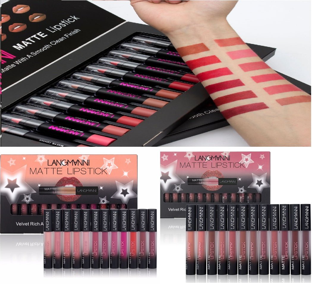 Waterproof Long - lasting Velvet Lipstick Set - AmiraMart