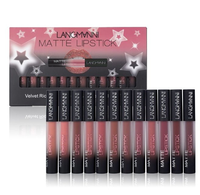 Waterproof Long - lasting Velvet Lipstick Set - AmiraMart