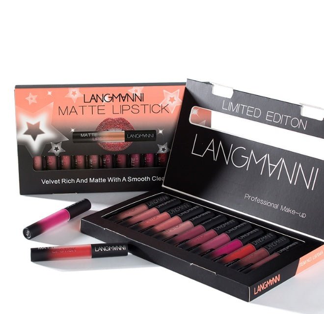 Waterproof Long - lasting Velvet Lipstick Set - AmiraMart