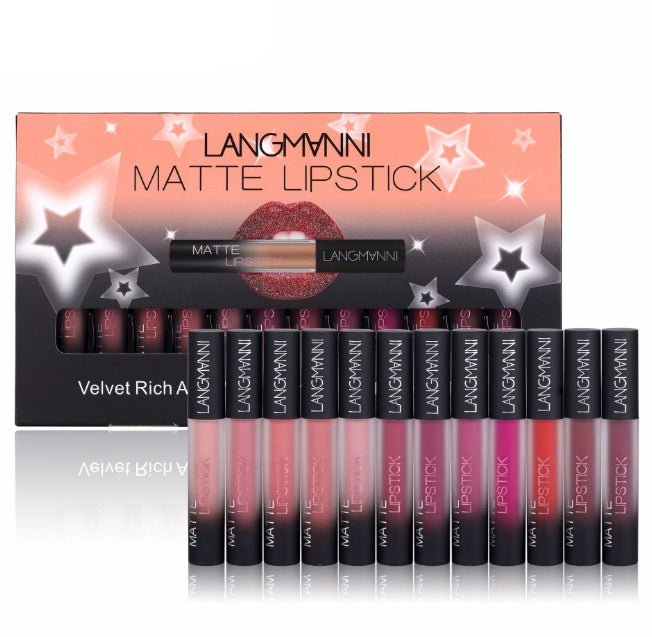 Waterproof Long - lasting Velvet Lipstick Set - AmiraMart