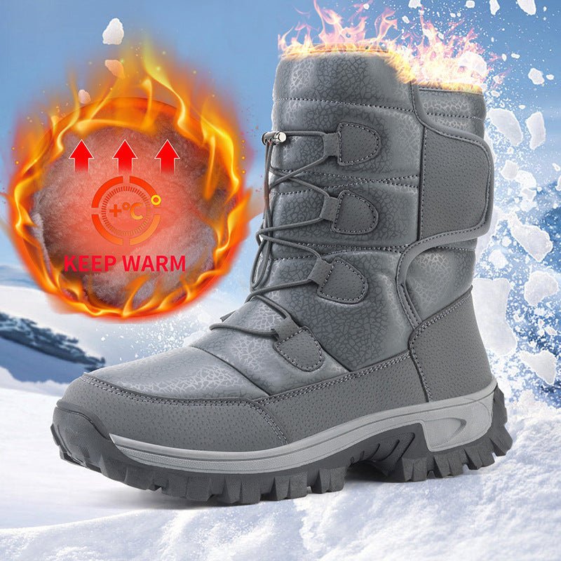 Men And Women Fleece - lined Warm Snow Boots - AmiraMart
