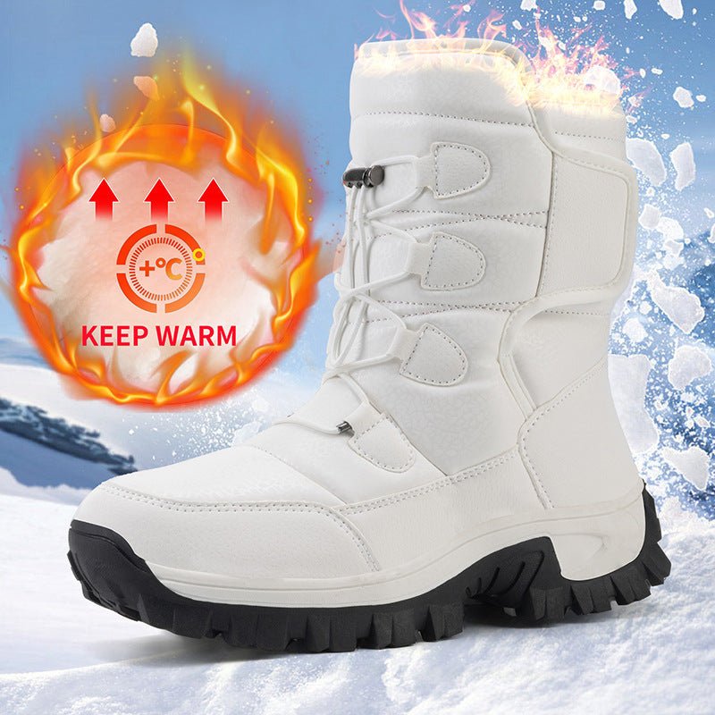 Men And Women Fleece - lined Warm Snow Boots - AmiraMart