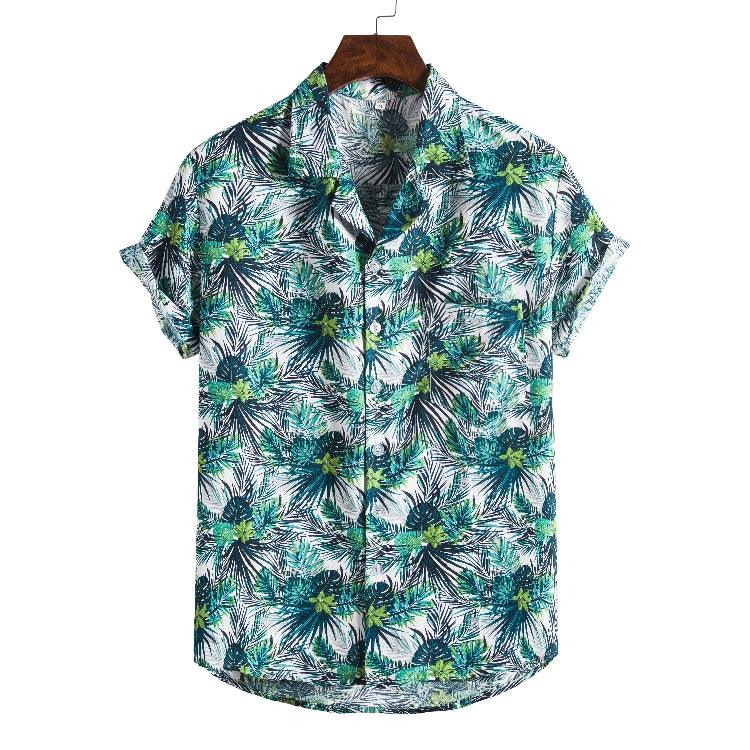 Men Short sleeved beach shirts - AmiraMart