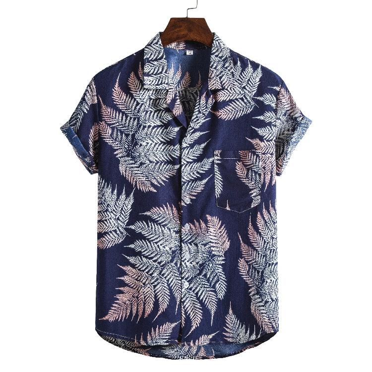 Men Short sleeved beach shirts - AmiraMart