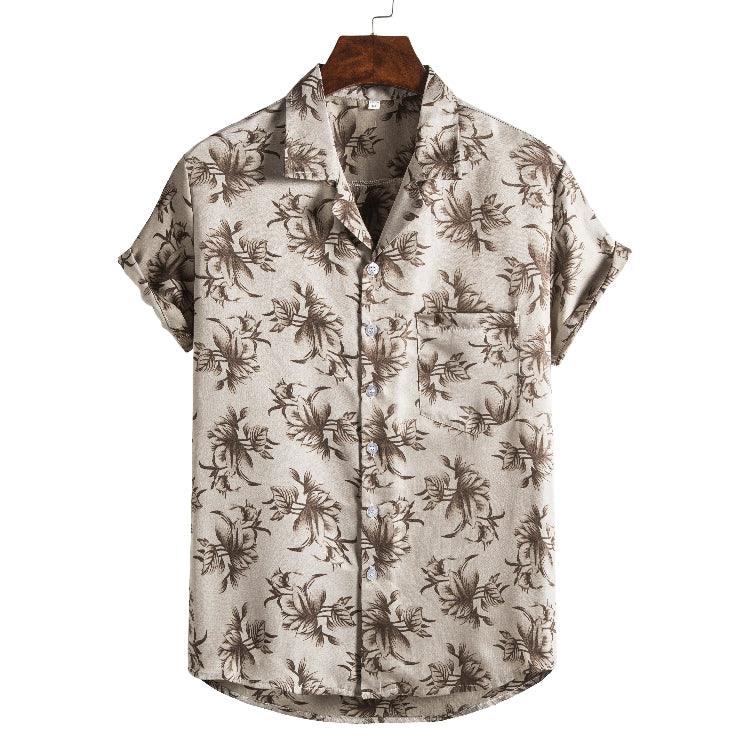 Men Short sleeved beach shirts - AmiraMart