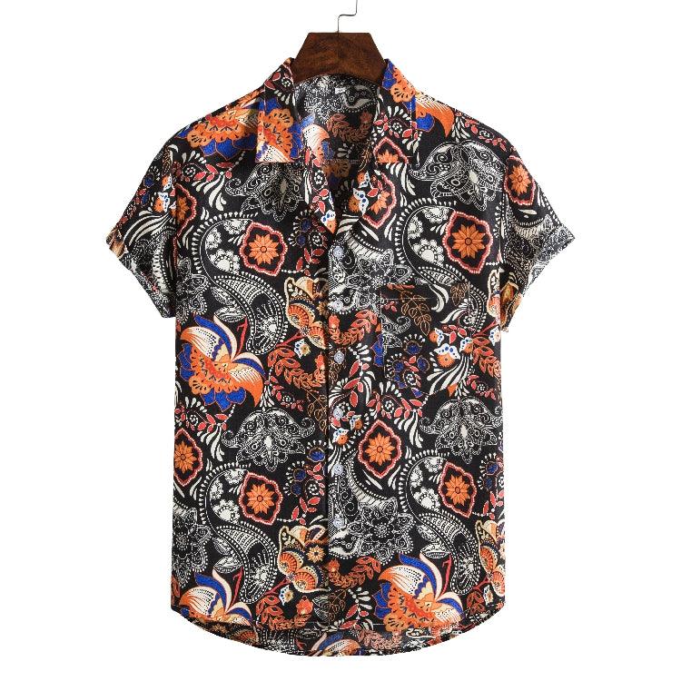 Men Short sleeved beach shirts - AmiraMart