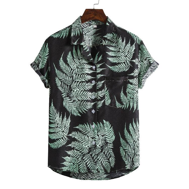 Men Short sleeved beach shirts - AmiraMart