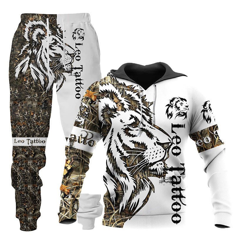 Men Sportswear Hooded Sweatsuit Set - AmiraMart
