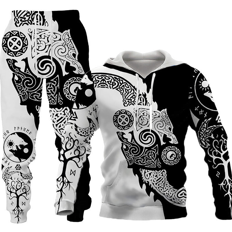Men Sportswear Hooded Sweatsuit Set - AmiraMart