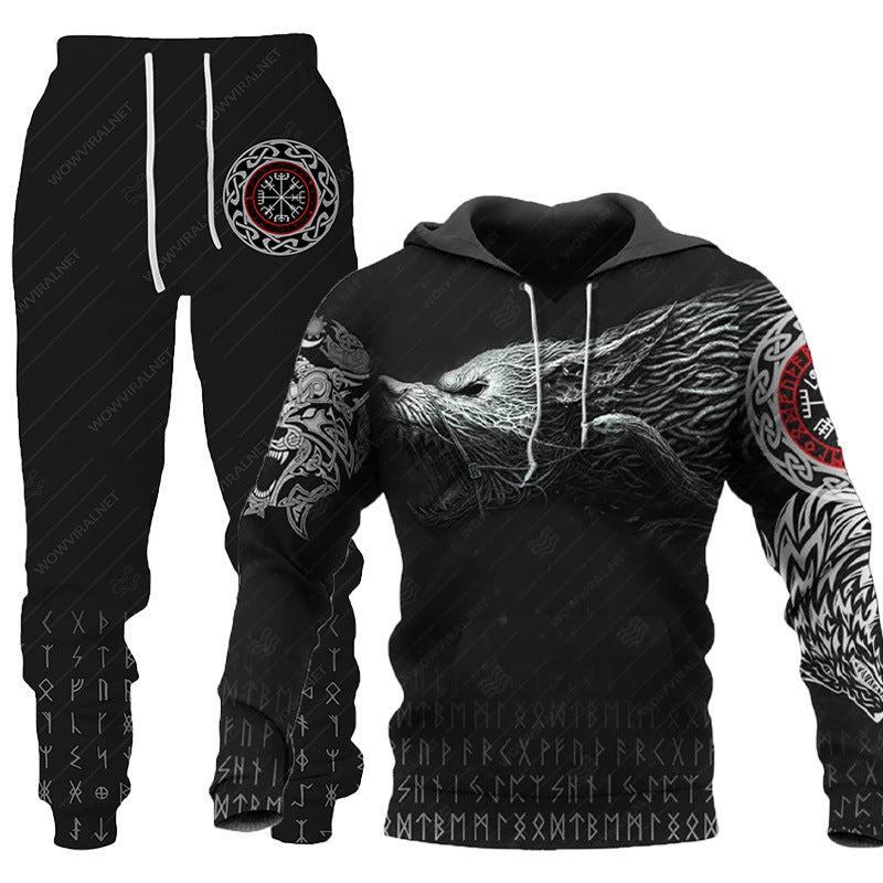 Men Sportswear Hooded Sweatsuit Set - AmiraMart
