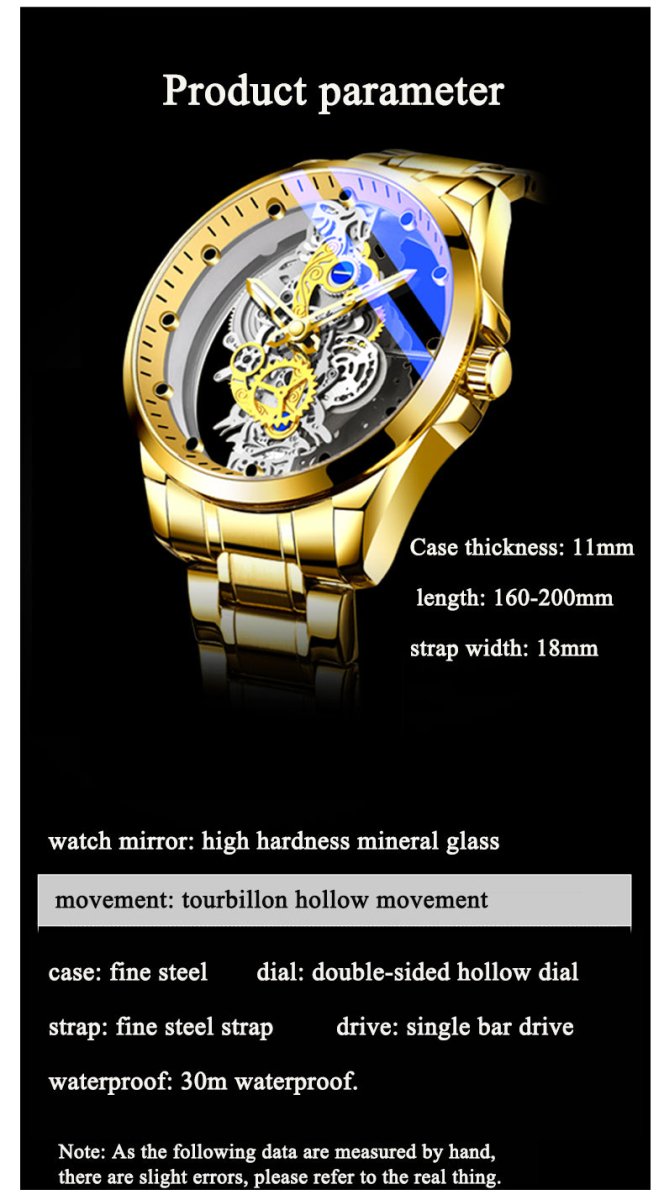 Men Watch Skeleton - AmiraMart